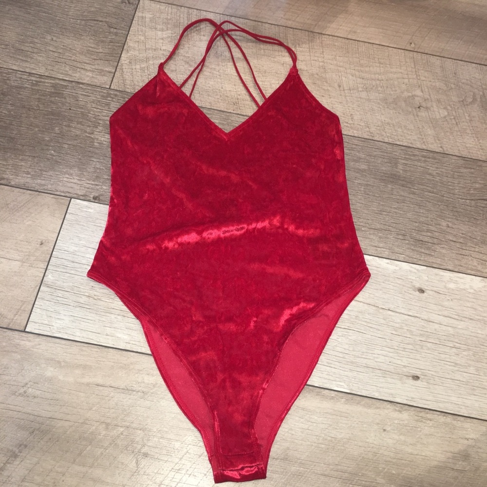 H&M NWOT Velvet Bodysuit